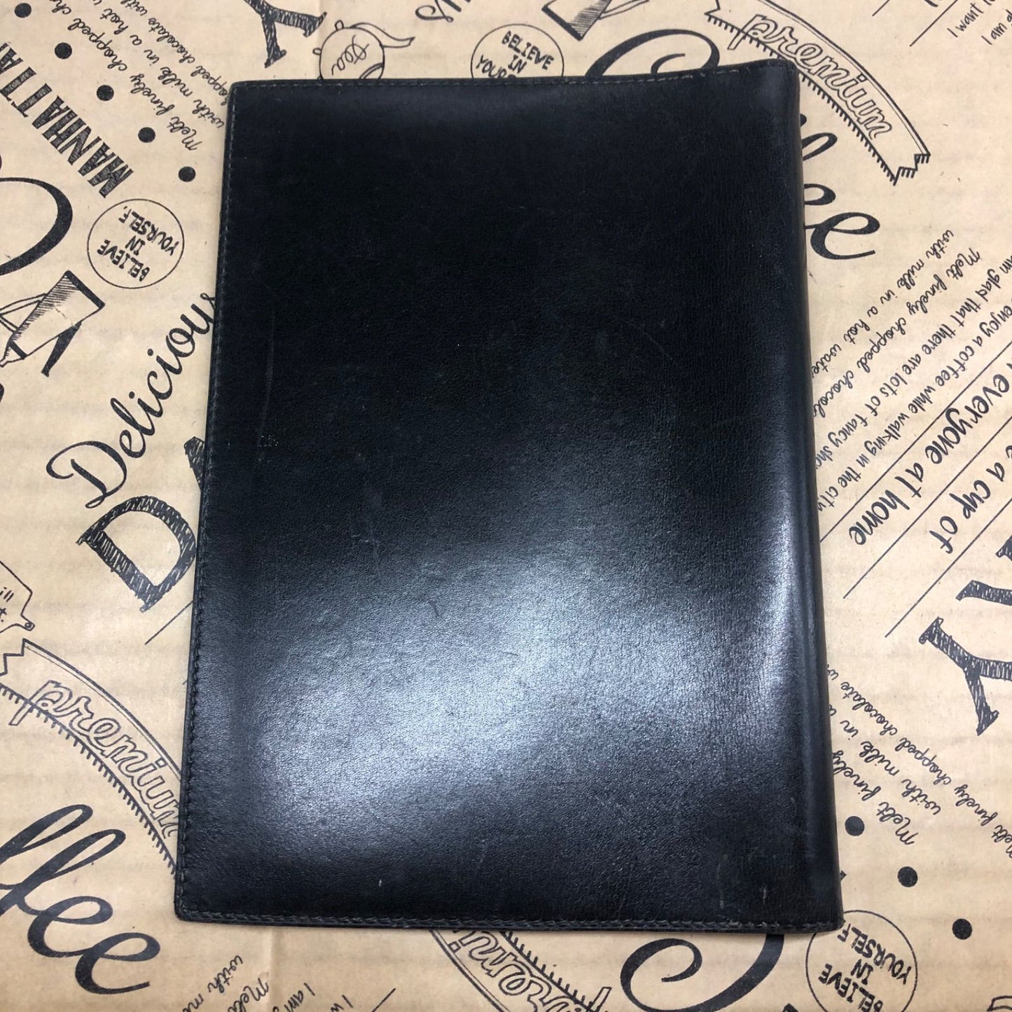 Hermes Notebook Schedule Note Cover Leather Black Business Agenda — view 3