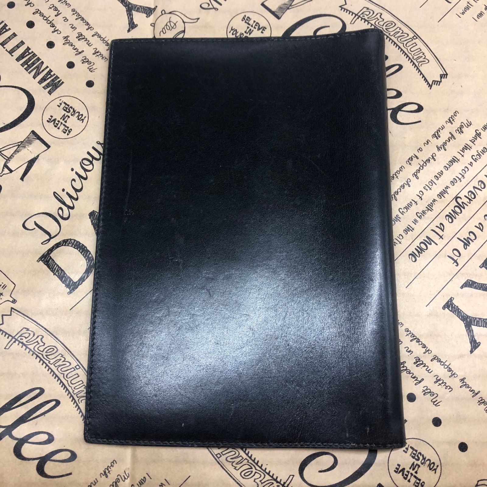 Hermes Notebook Schedule Note Cover Leather Black Business Agenda — view 3