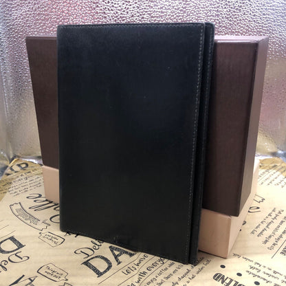 Hermes Notebook Schedule Note Cover Leather Black Business Agenda