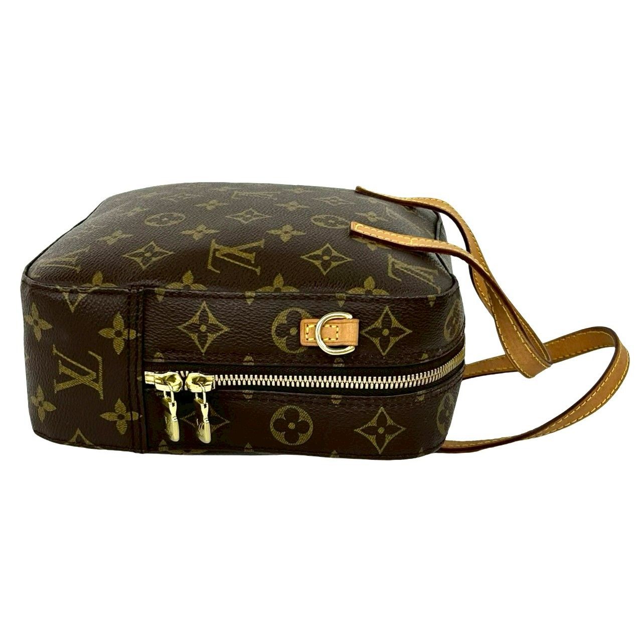 Louis Vuitton Vintage Spontini Monogram Leather Shoulder Bag Pochette Brown — view 6
