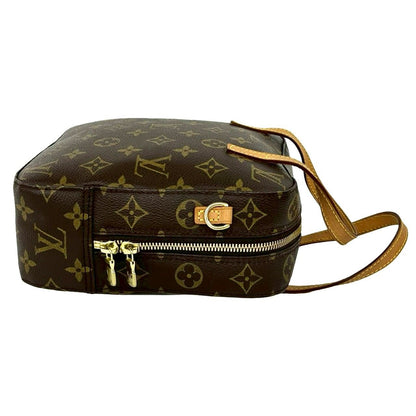Louis Vuitton Vintage Spontini Monogram Leather Shoulder Bag Pochette Brown — view 6