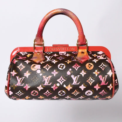 Louis Vuitton Monogram Water Color Richard Prince Papillon Handbag Brown