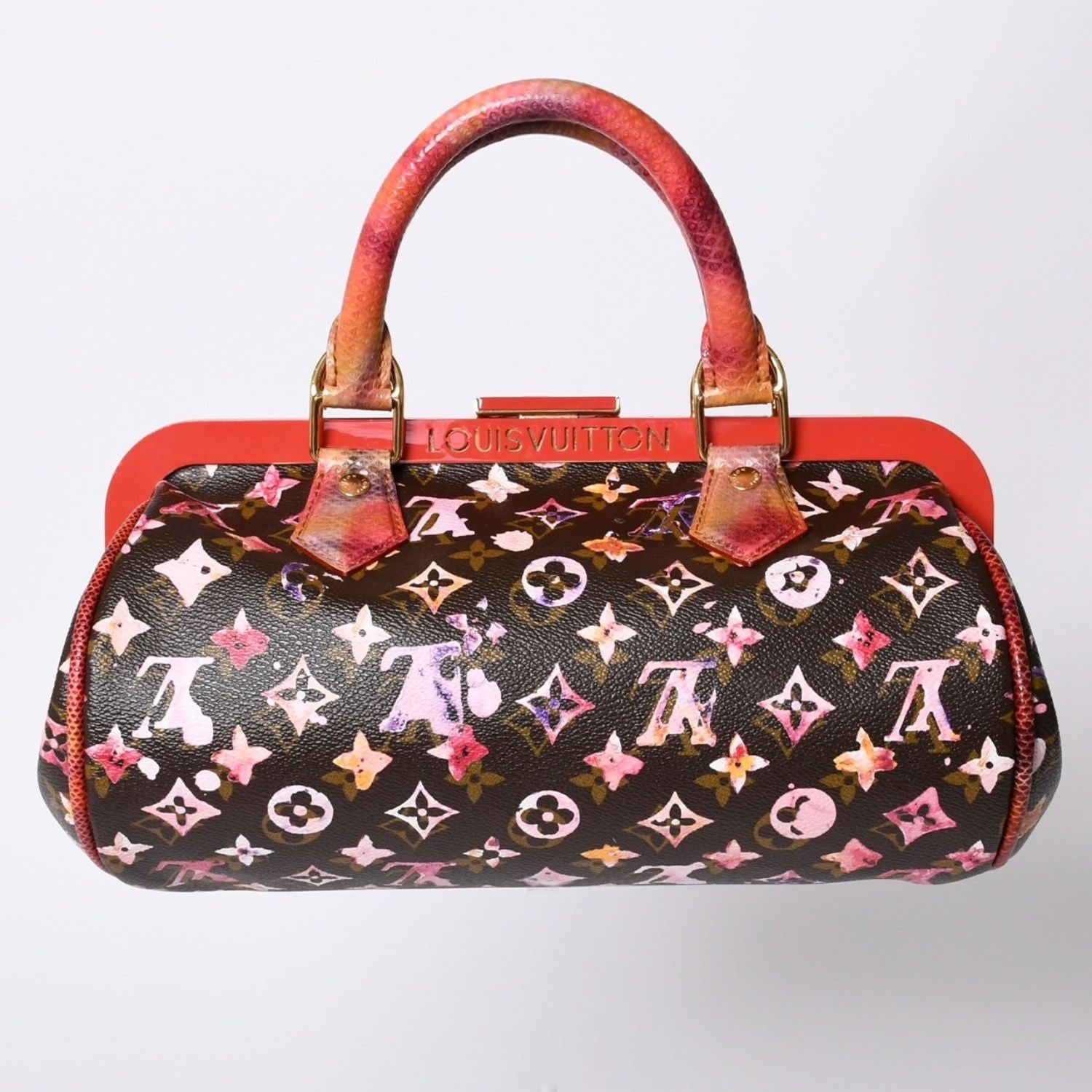 Louis Vuitton Monogram Water Color Richard Prince Papillon Handbag Brown — view 2