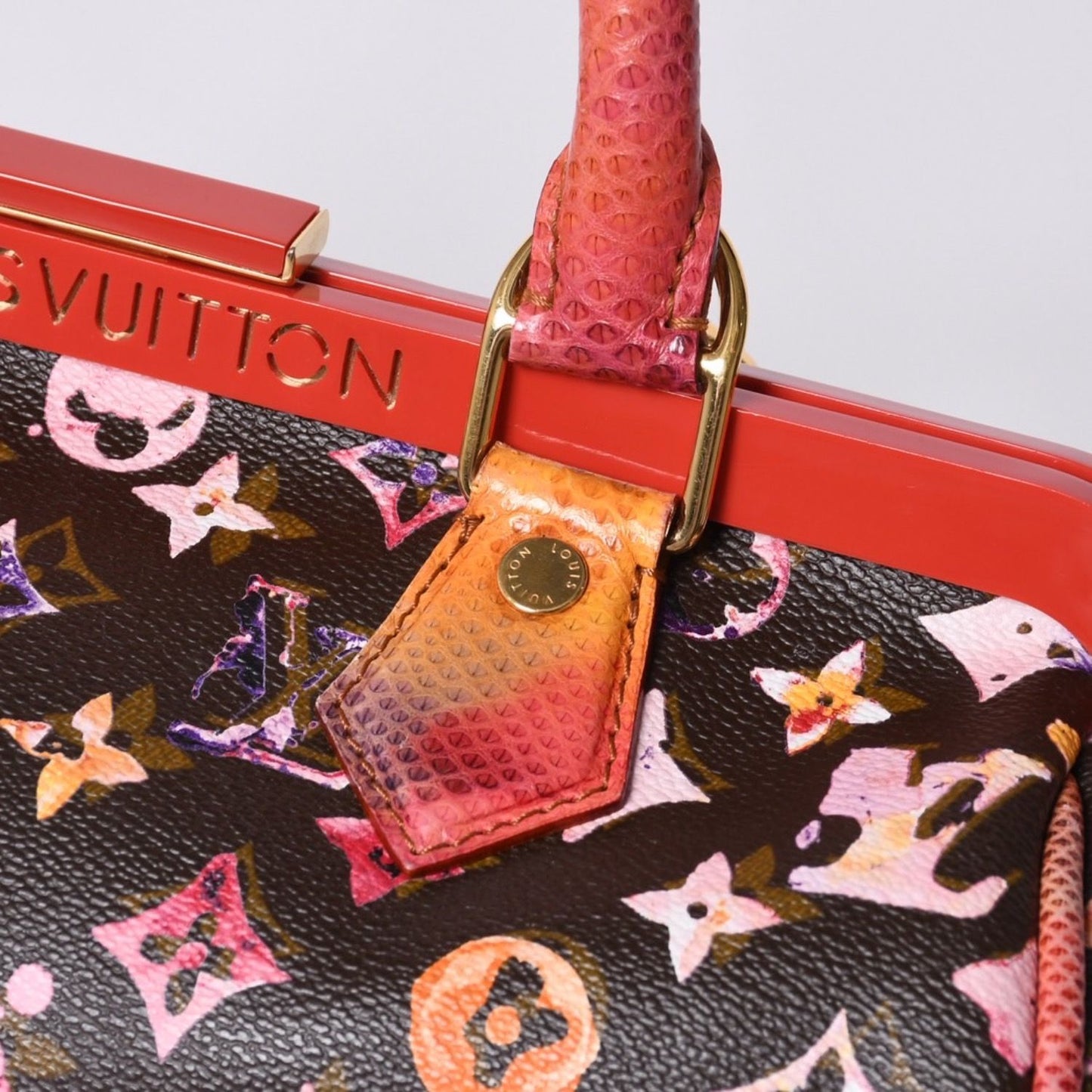 Louis Vuitton Monogram Water Color Richard Prince Papillon Handbag Brown — view 5