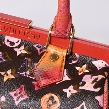 Louis Vuitton Monogram Water Color Richard Prince Papillon Handbag Brown — view 5