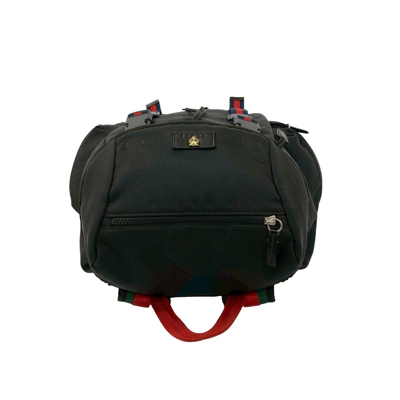 Gucci Taiga Head Webbing Leather Techno Canvas Backpack Black — view 4