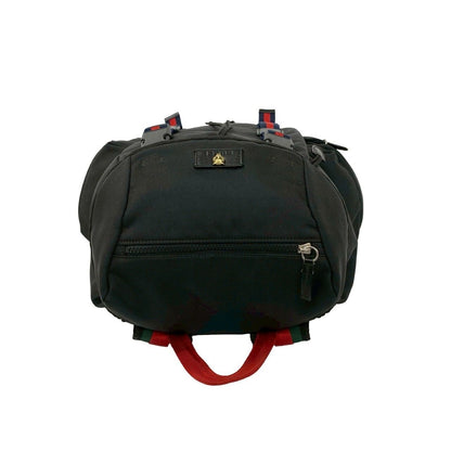 Gucci Taiga Head Webbing Leather Techno Canvas Backpack Black — view 4