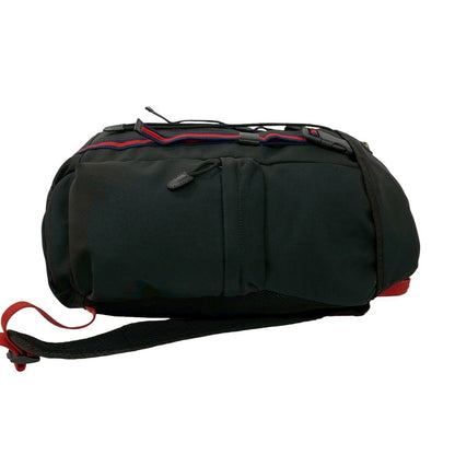 Gucci Taiga Head Webbing Leather Techno Canvas Backpack Black — view 6