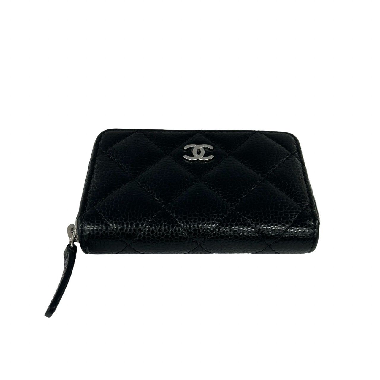 Chanel With Quilted CC Logo Caviar Leather Coin Purse Black — view 6