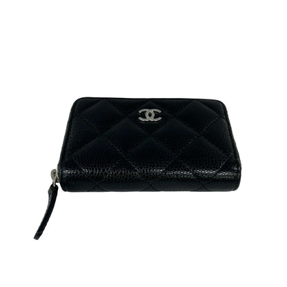 Chanel With Quilted CC Logo Caviar Leather Coin Purse Black — view 6