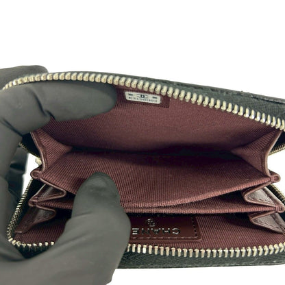 Chanel With Quilted CC Logo Caviar Leather Coin Purse Black — view 8