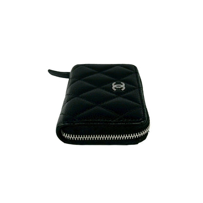 Chanel With Quilted CC Logo Caviar Leather Coin Purse Black — view 5