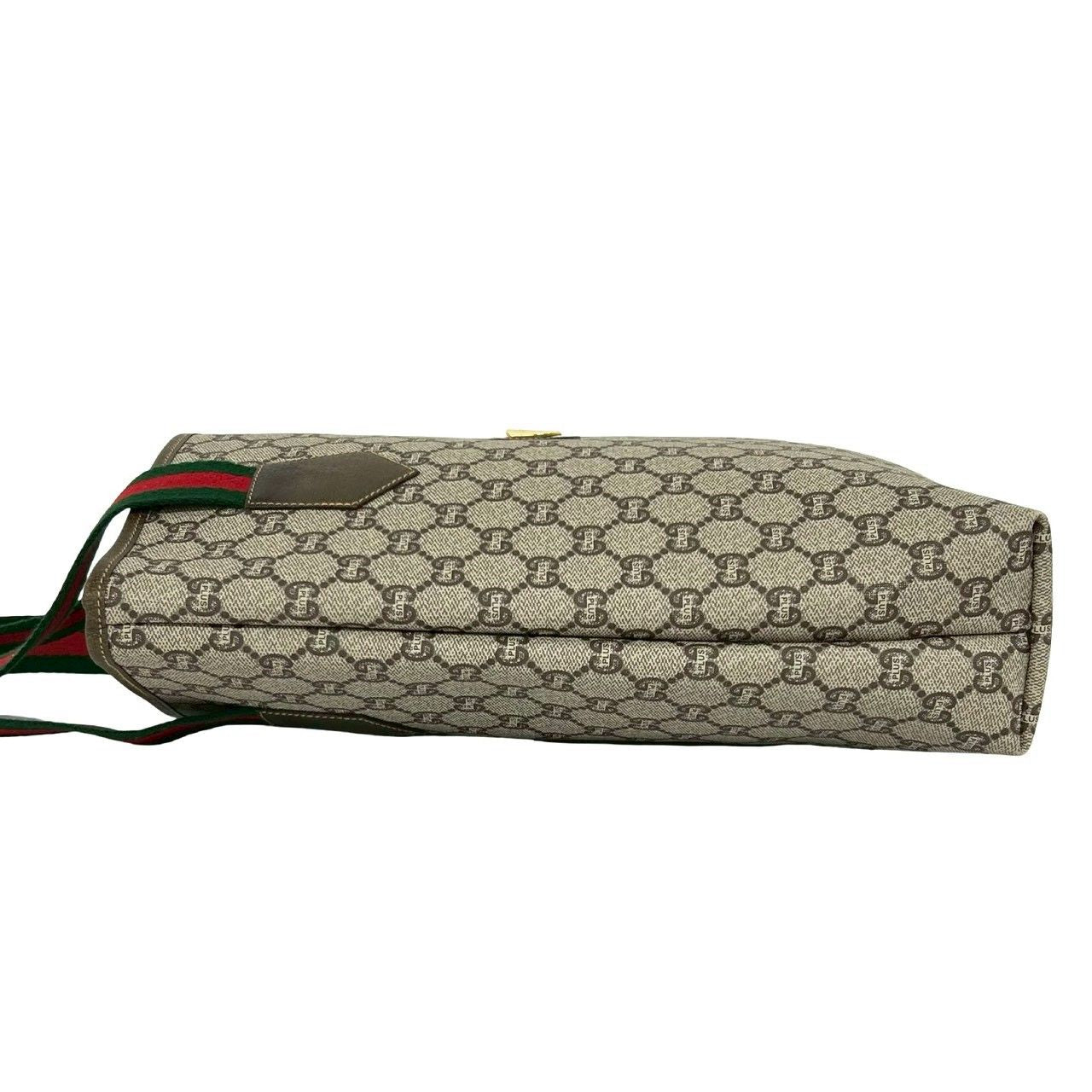 Gucci Vintage Sherry Line Plus Leather Tote Brown — view 5