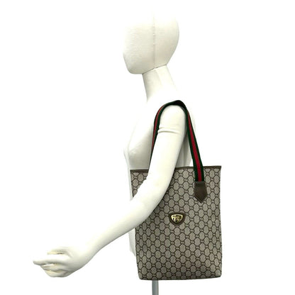 Gucci Vintage Sherry Line Plus Leather Tote Brown — view 2