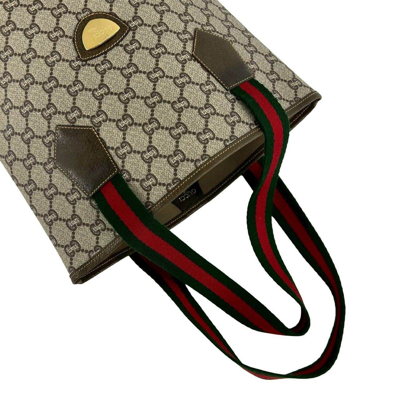 Gucci Vintage Sherry Line Plus Leather Tote Brown — view 4