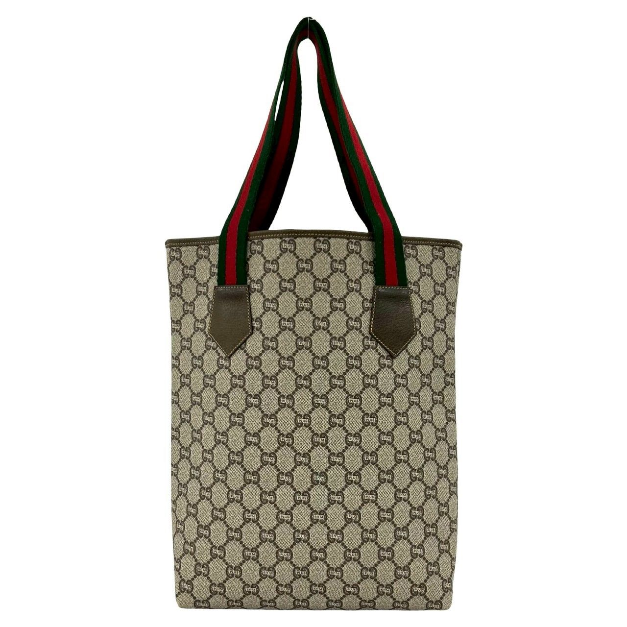 Gucci Vintage Sherry Line Plus Leather Tote Brown — view 3