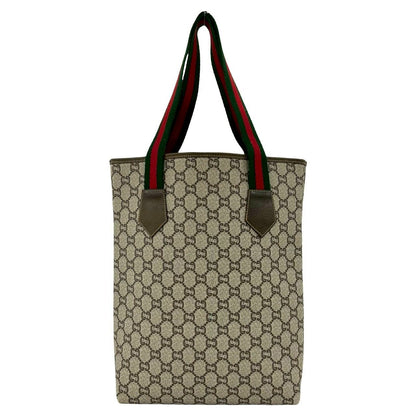 Gucci Vintage Sherry Line Plus Leather Tote Brown — view 3