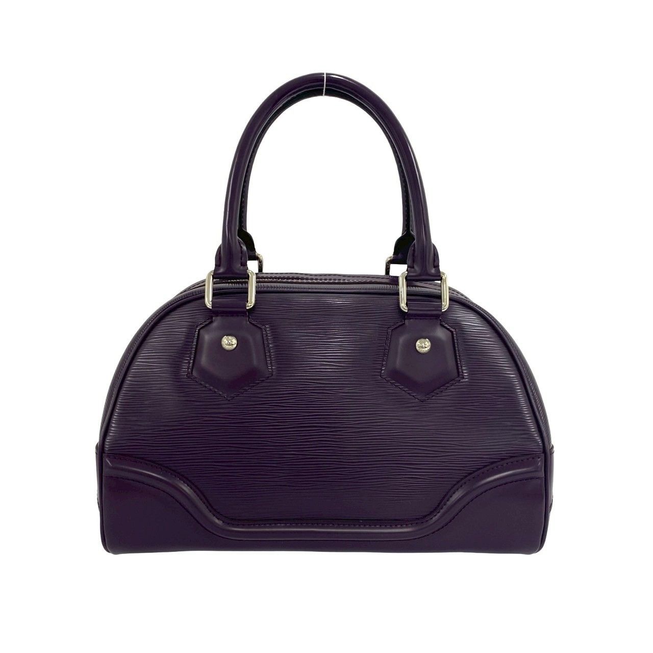Louis Vuitton Bowling Montaigne PM Epi Leather Boston Bag Cassis Purple — view 3