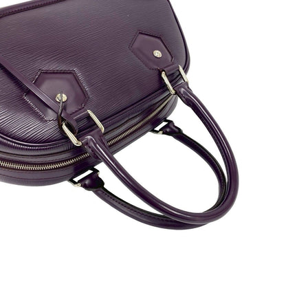 Louis Vuitton Bowling Montaigne PM Epi Leather Boston Bag Cassis Purple — view 4