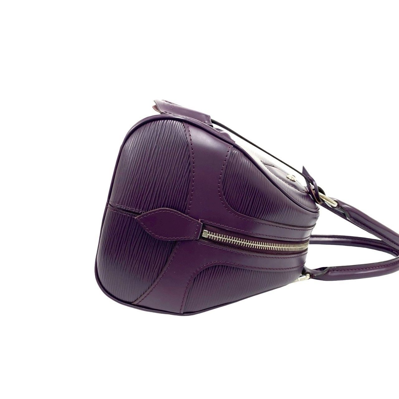 Louis Vuitton Bowling Montaigne PM Epi Leather Boston Bag Cassis Purple — view 6