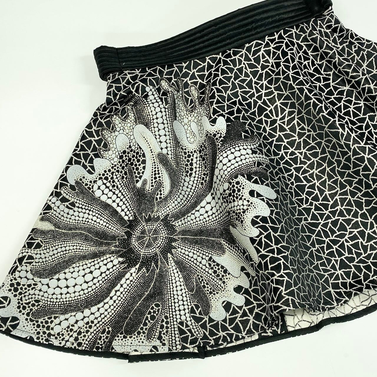 Louis Vuitton Yayoi Kusama Flower Skirt with Belt 36 Black — view 3