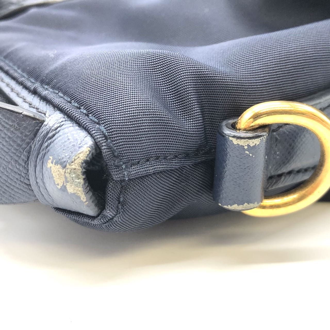 Prada Tote Saffiano Nylon Leather Navy — view 6