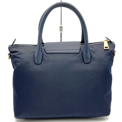 Prada Tote Saffiano Nylon Leather Navy — view 4