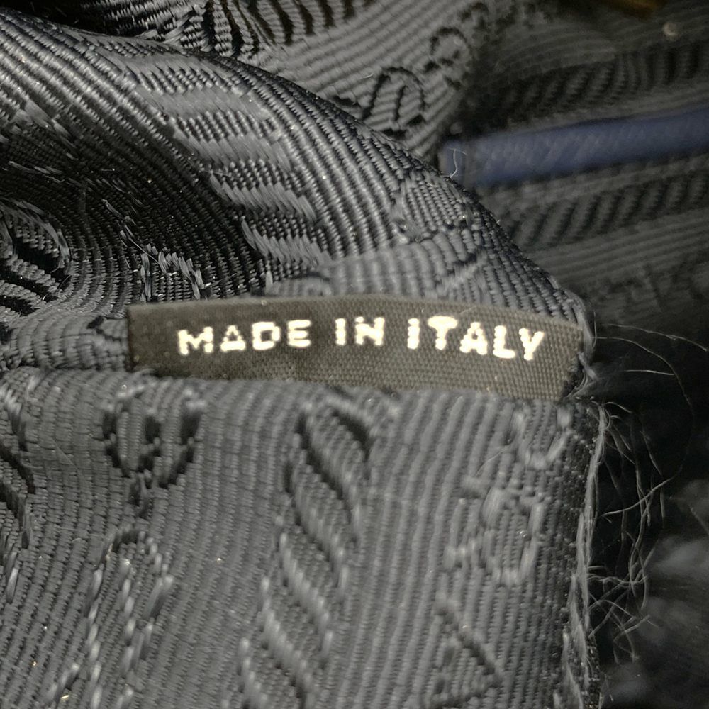 Prada Tote Saffiano Nylon Leather Navy — view 9