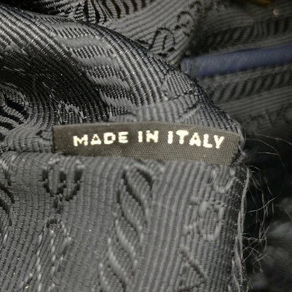Prada Tote Saffiano Nylon Leather Navy — view 9