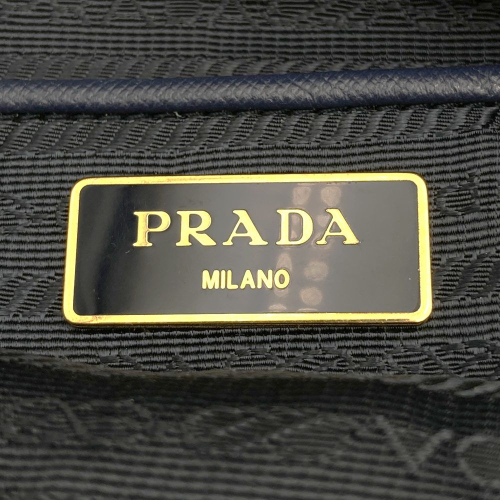 Prada Tote Saffiano Nylon Leather Navy — view 8