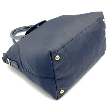 Prada Tote Saffiano Nylon Leather Navy — view 3
