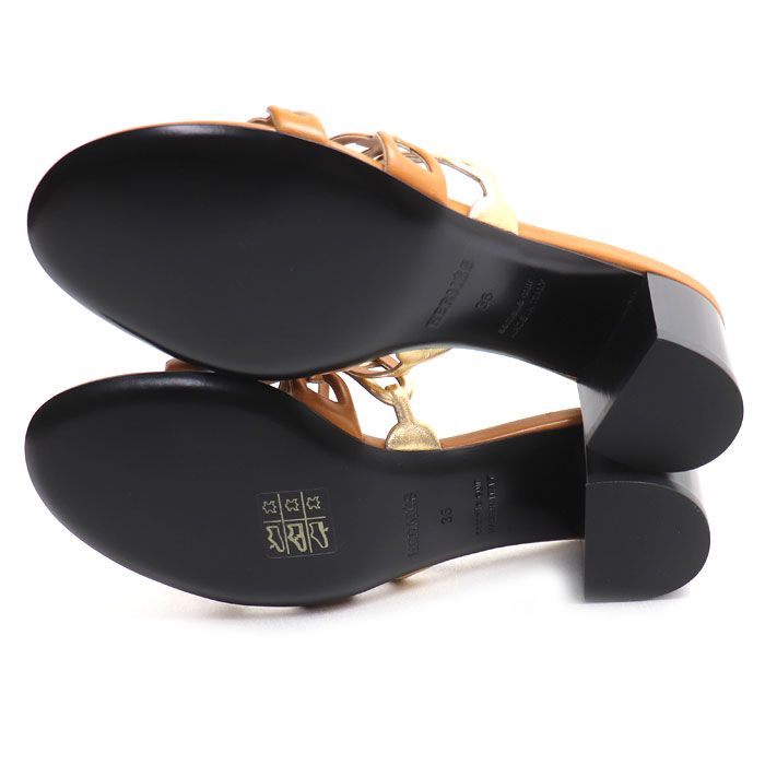 Hermes Tandem Chaine D'ancre Sandals Brown — view 6