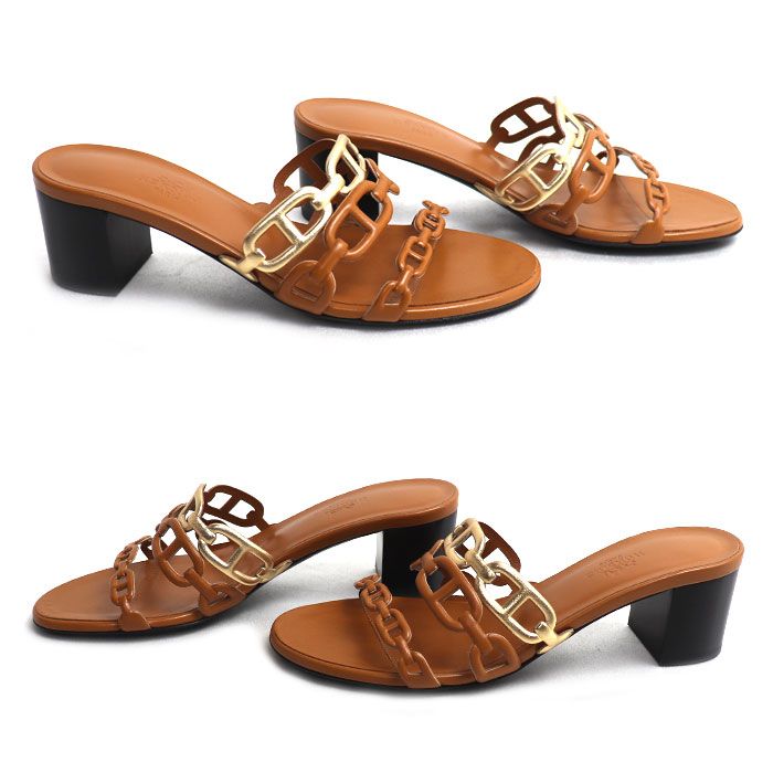 Hermes Tandem Chaine D'ancre Sandals Brown — view 5