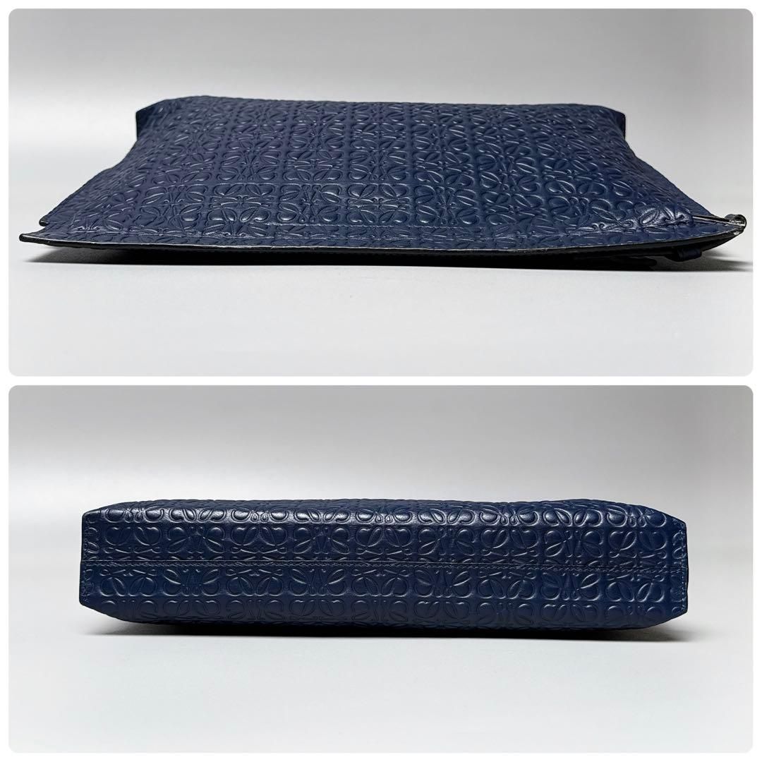 Loewe Anagram Repeat T Pouch Clutch Navy — view 6