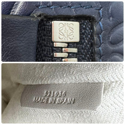 Loewe Anagram Repeat T Pouch Clutch Navy — view 9