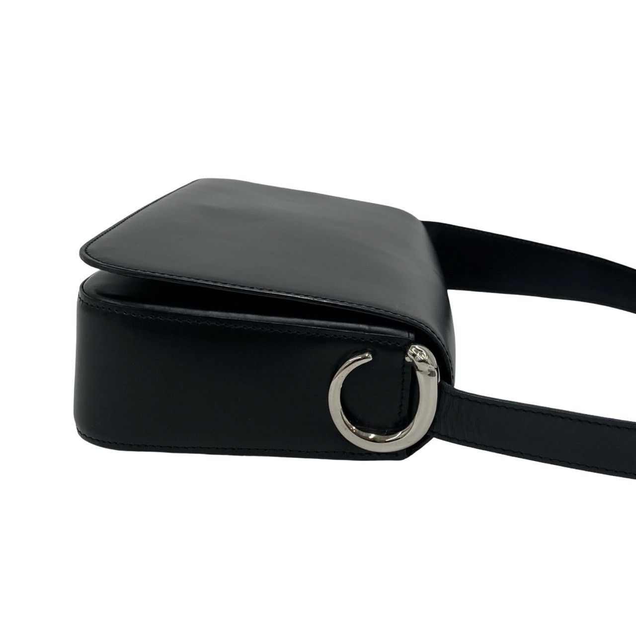 Cartier Panthere Line Leather Shoulder Bag Black — view 6