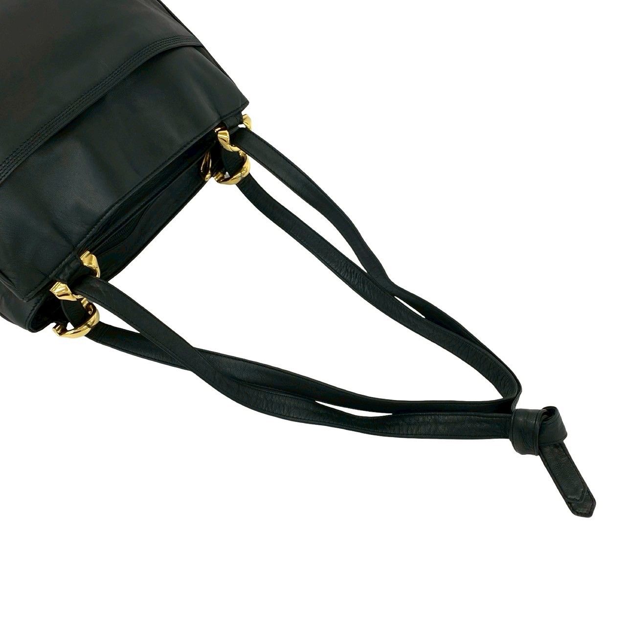 Loewe Vintage Anagram Logo Nappa Leather Shoulder Bag Pochette Black — view 4