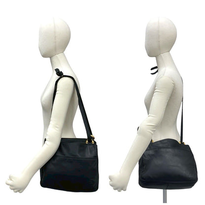 Loewe Vintage Anagram Logo Nappa Leather Shoulder Bag Pochette Black — view 2