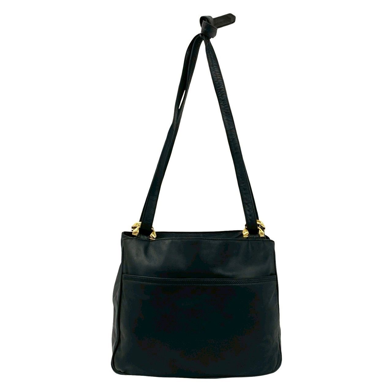 Loewe Vintage Anagram Logo Nappa Leather Shoulder Bag Pochette Black — view 3