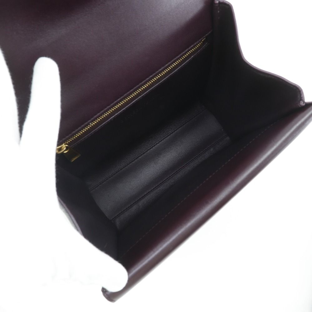 Bottega Veneta the Clip Leather Purple Shoulder Bag — view 6