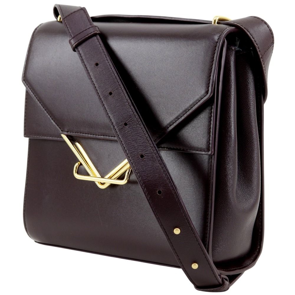 Bottega Veneta the Clip Leather Purple Shoulder Bag — view 2