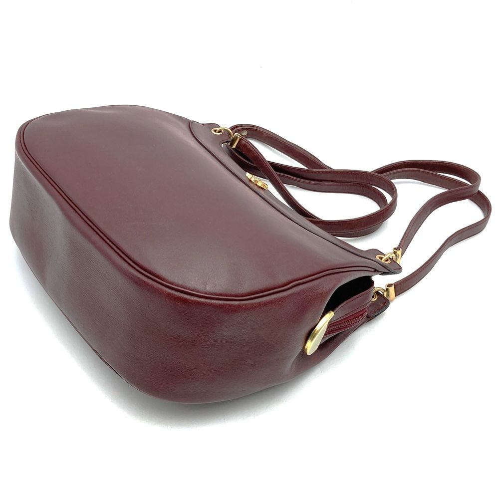 Dior Shoulder Bag Leather Red Bordeaux Vintage — view 2