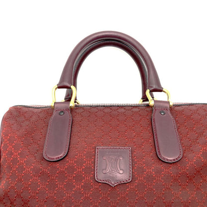 Celine Boston Bag Macadam Canvas Red Bordeaux Vintage — view 5