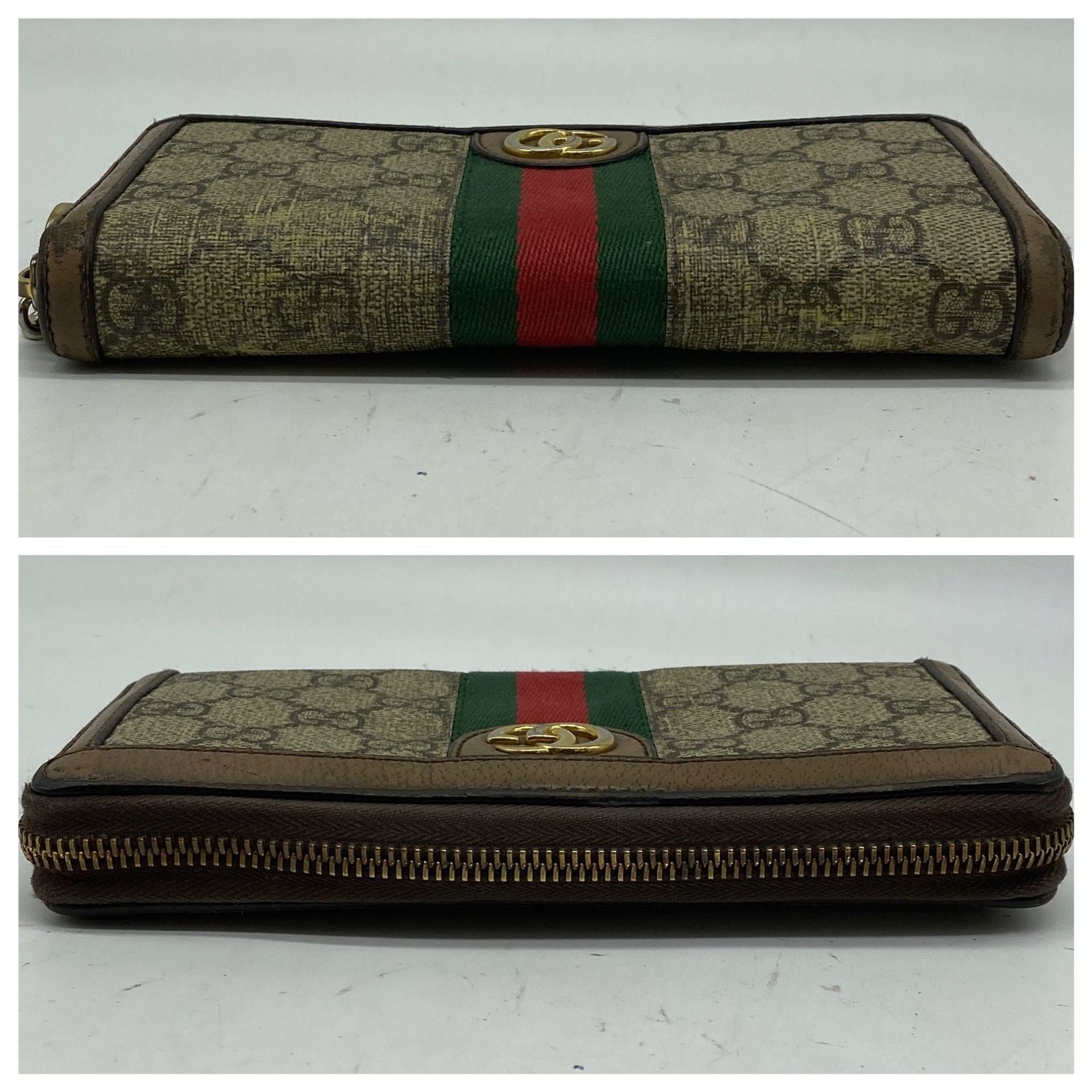Gucci Wallet GG Supreme Ophidia Round Sherry — view 4