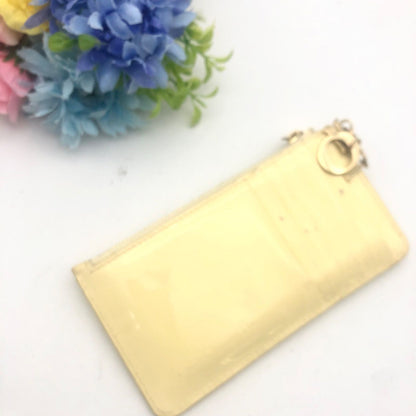 Dior Lady Wallet Fragment Case Lotus Yellow Card Coin Purse — view 3