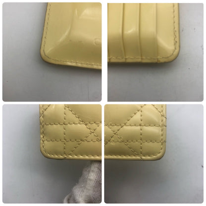 Dior Lady Wallet Fragment Case Lotus Yellow Card Coin Purse — view 4