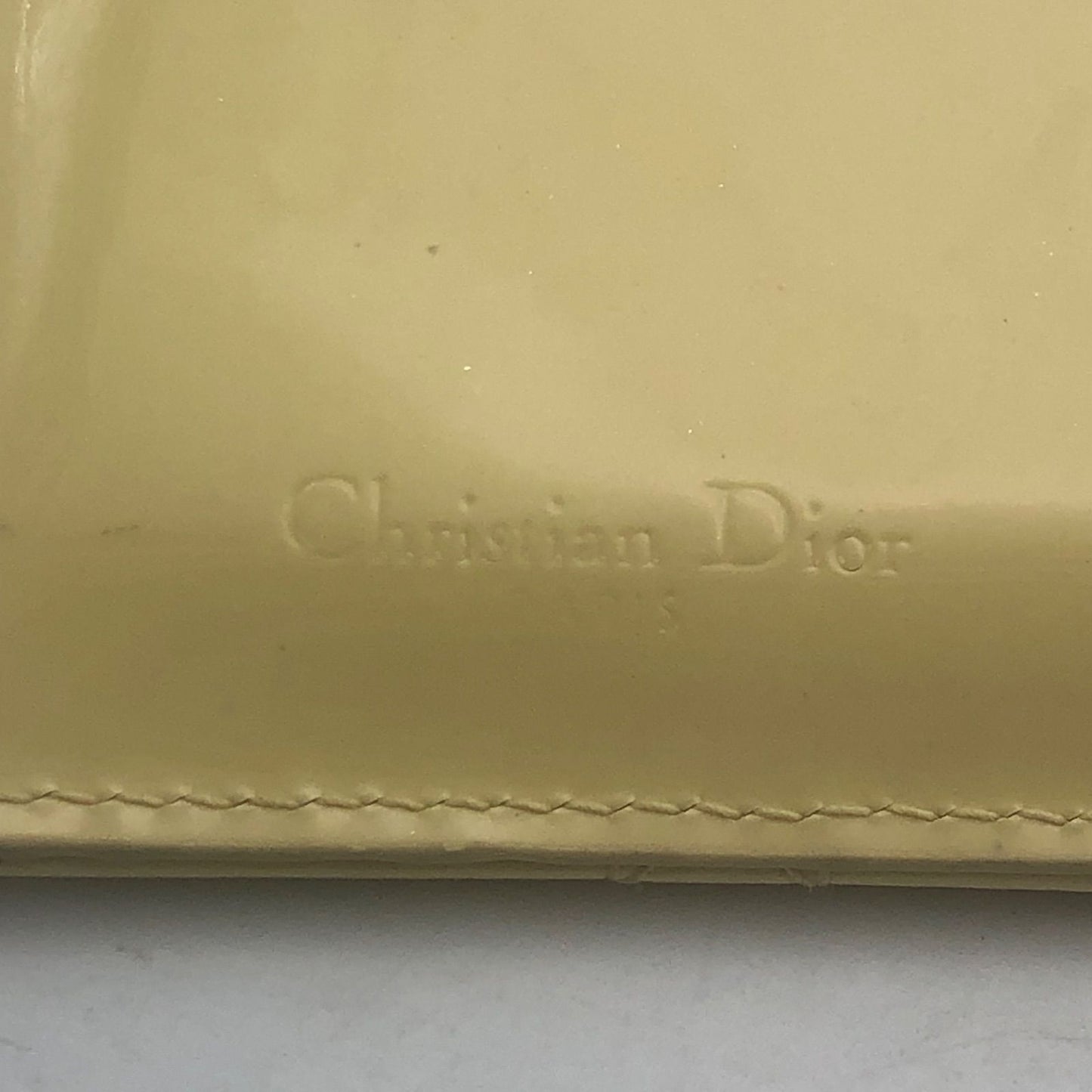 Dior Lady Wallet Fragment Case Lotus Yellow Card Coin Purse — view 7