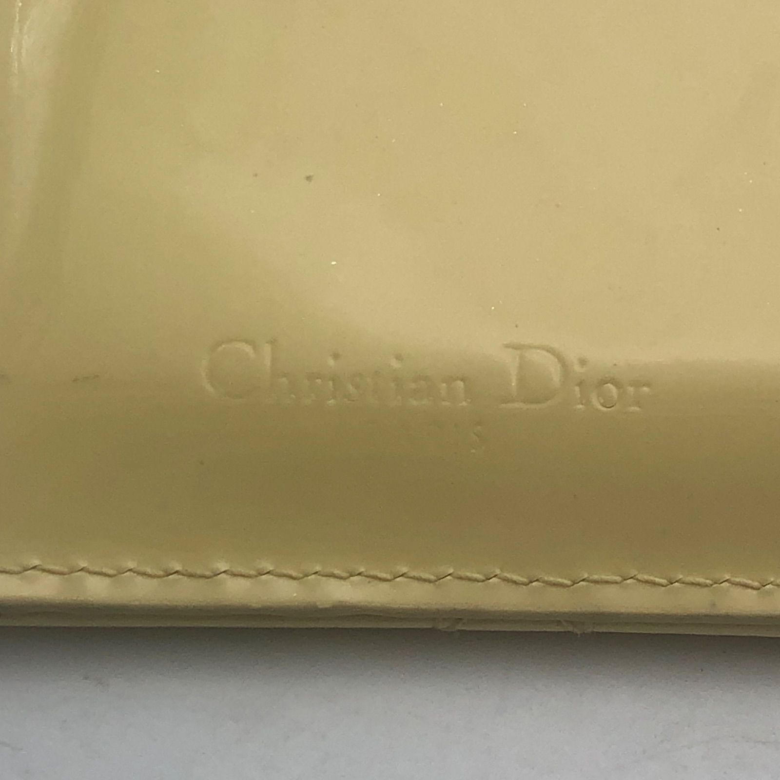 Dior Lady Wallet Fragment Case Lotus Yellow Card Coin Purse — view 7