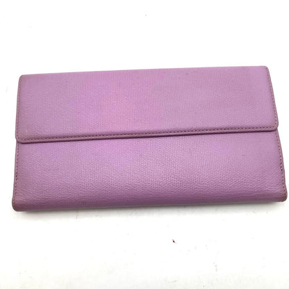 Chanel Wallet Fold Hook Purple CC Logo Coco Button — view 3