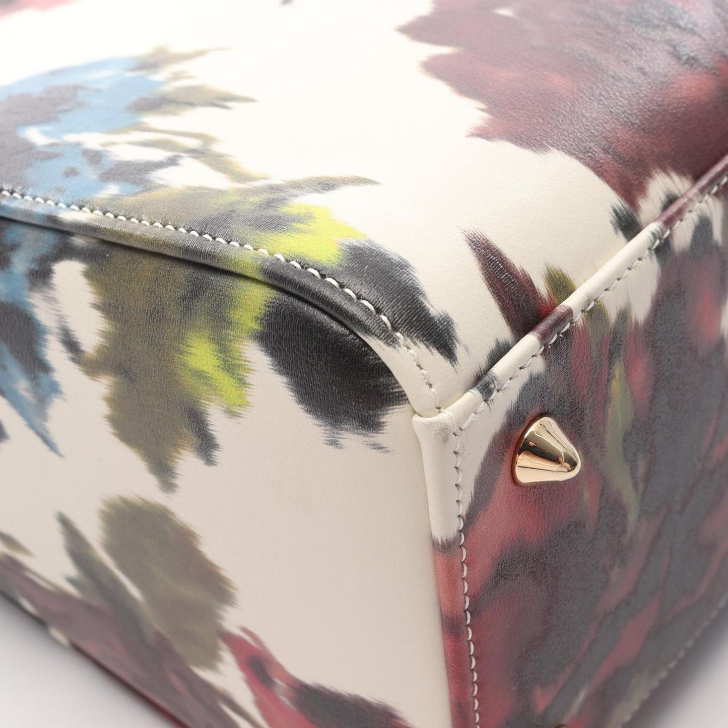 Dior Handbag Lady Dior 2-Way Off White Flower Print Leather Tote — view 6